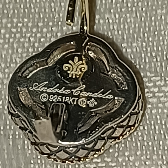 Andrea Candela  Clover Black Onyx Earrings, Sterling Silver & 18k - Picture 7 of 8